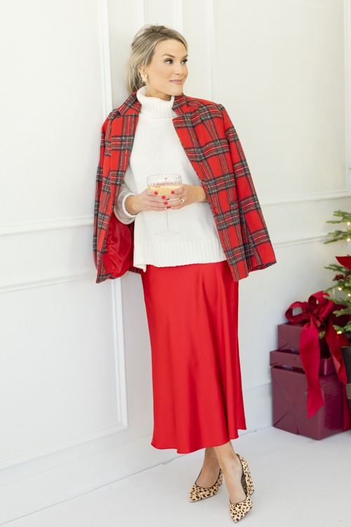 Satin Midi Skirt, Red - 1107-201.jpg