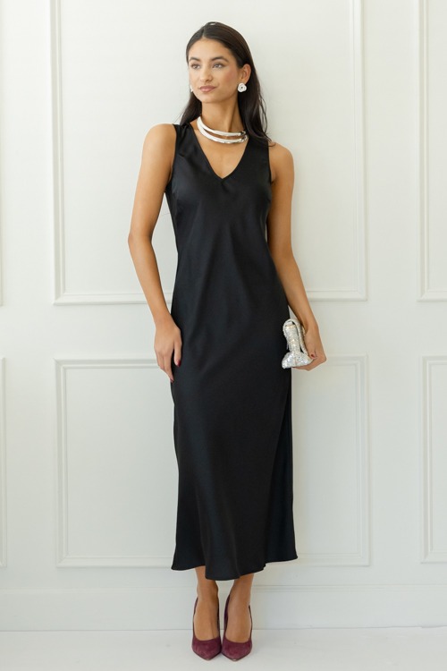 Satin V-Neck Maxi, Black - 1107-212h.jpg