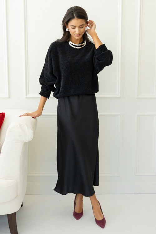 Blake Chenille Sweater, Black