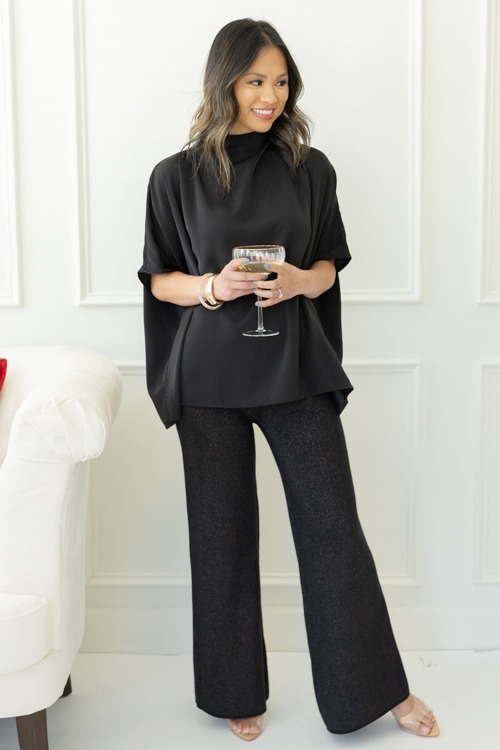 Satin Oversize Blouse, Black - 1107-222.jpg