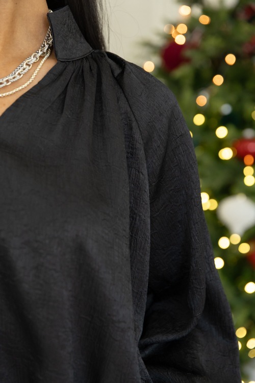 Textured Satin Bubble Top, Black - 1107-249.jpg