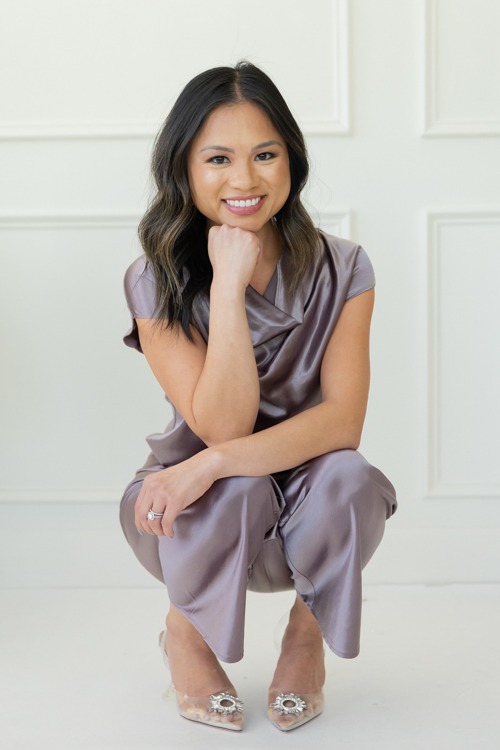 Cowl Neck Satin Blouse, Mauve - 1107-303.jpg