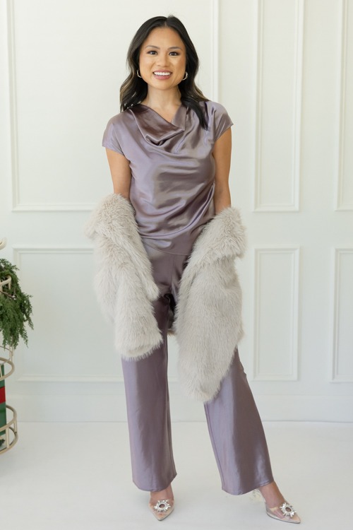 Cowl Neck Satin Blouse, Mauve - 1107-309.jpg