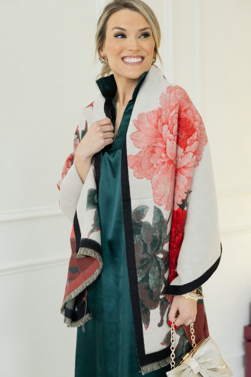 Vintage Floral Scarf, Red Roses - 1107-403p.jpg