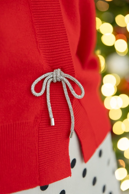 Crystal Bow Cardigan, Red - 1107-420h.jpg