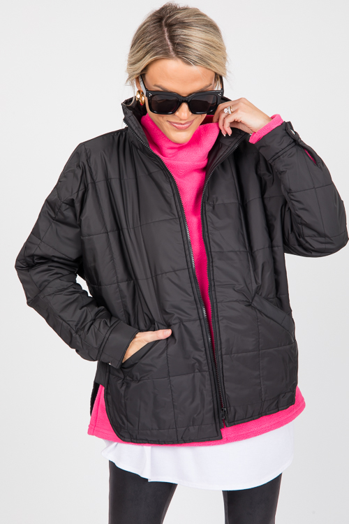 Sara Quilted Jacket, Black