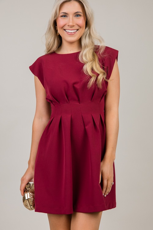 Such Flattery Dress, Burgundy