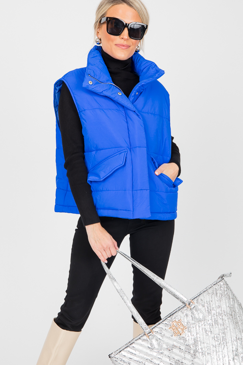 Cobalt Blue Puffer Vest