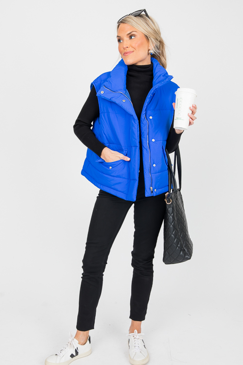 Cobalt Blue Puffer Vest