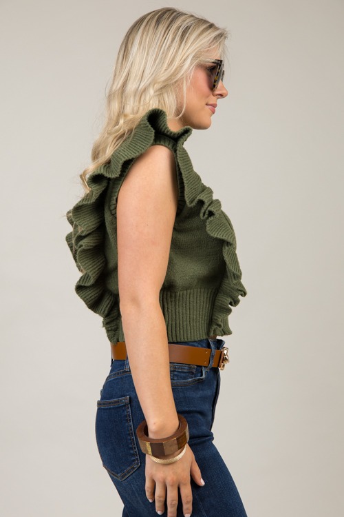 Ruffle Cable Sweater, Olive - 1108-69.jpg