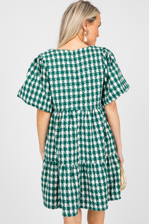 Tweed Tiered Dress, H. Green