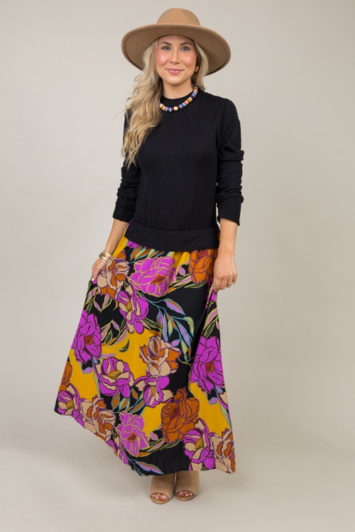 Layered Look Floral Maxi, Black - 1108-86.jpg