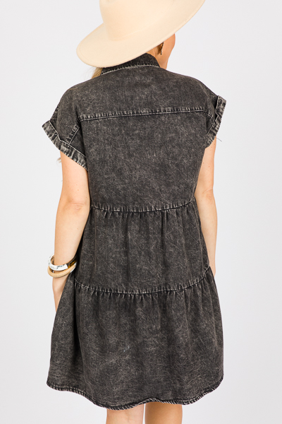 Charcoal Denim Tier Dress