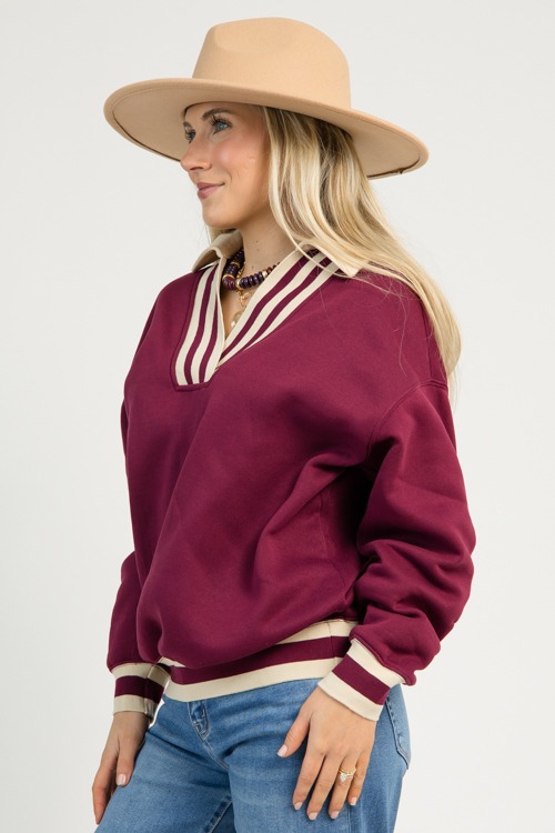 Stripe Band Pullover, Wine - 1110-103h.jpg