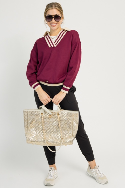 Stripe Band Pullover, Wine - 1110-105.jpg