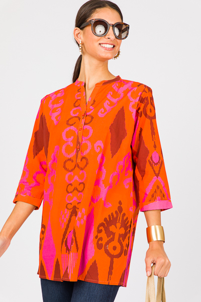 Vivian Button Top, Burnt Orange