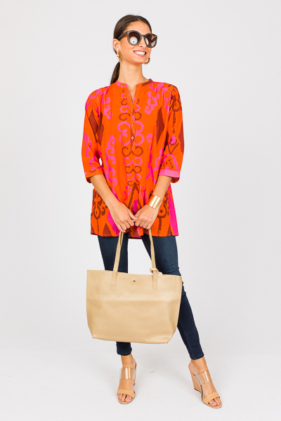 Vivian Button Top, Burnt Orange