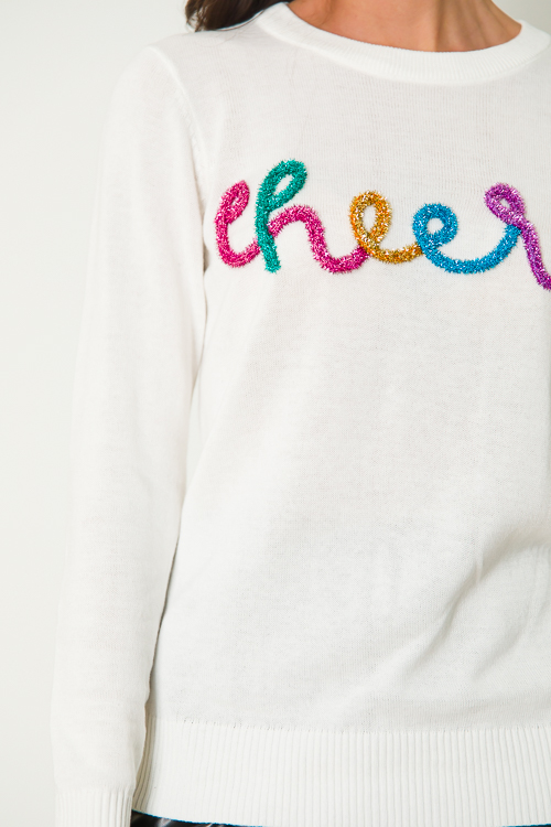 Cheers Sweater, Ivory