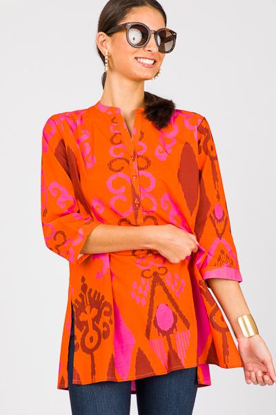 Vivian Button Top, Burnt Orange