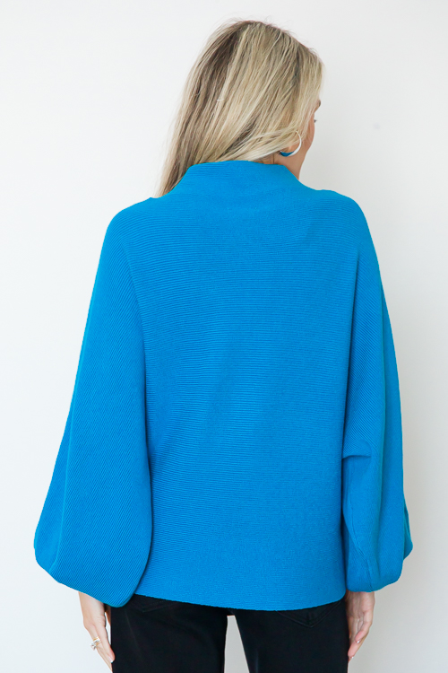 Sierra Dolman Sweater, Turquoise