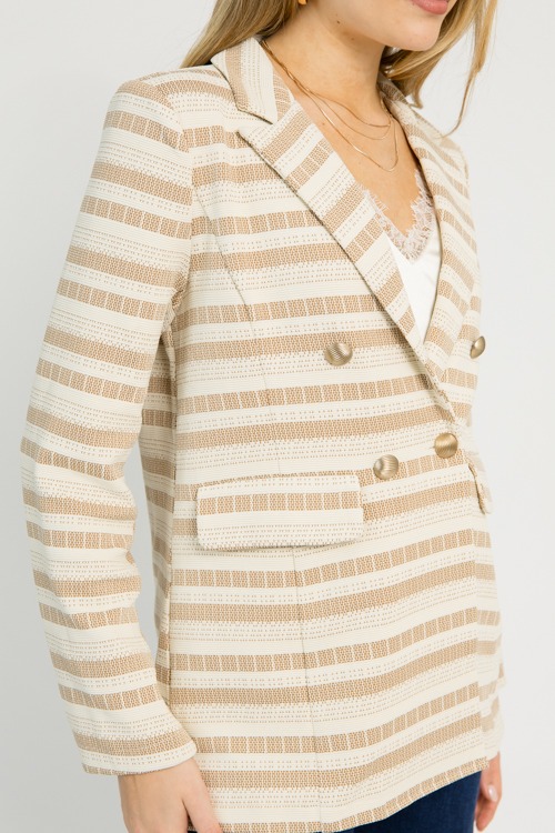 Connie Striped Button Blazer, Cream - 1110-27h.jpg