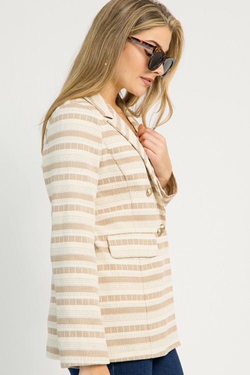 Connie Striped Button Blazer, Cream - 1110-28.jpg