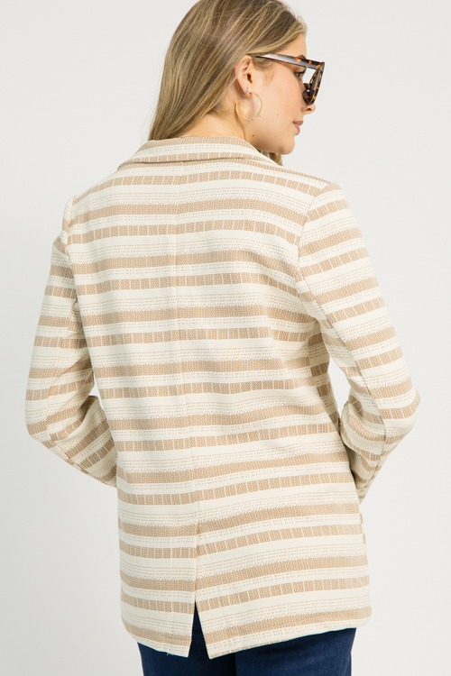 Connie Striped Button Blazer, Cream - 1110-29.jpg