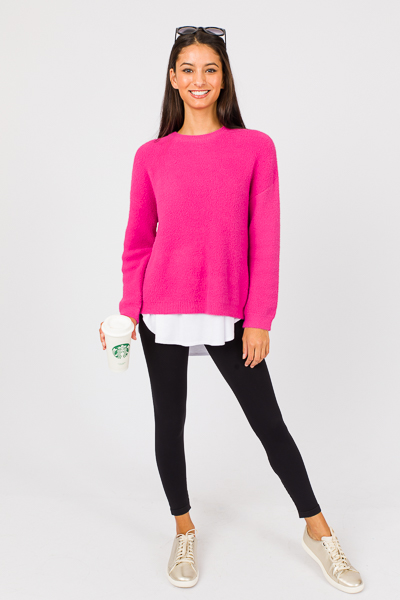 Vote Casted Sweater, Hot Pink