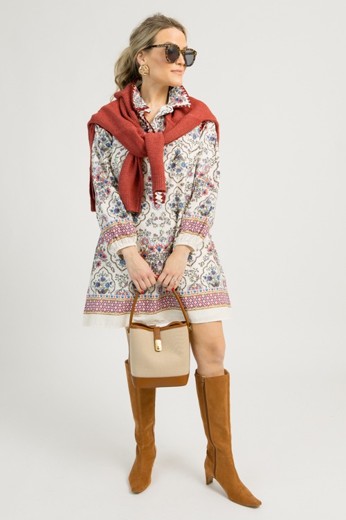 Embroidery Trim Shift Dress, Ivory - 1111-11.jpg