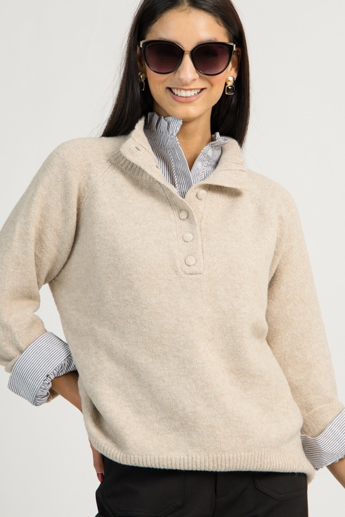 Button Neck Sweater, Taupe - 1111-116p.jpg