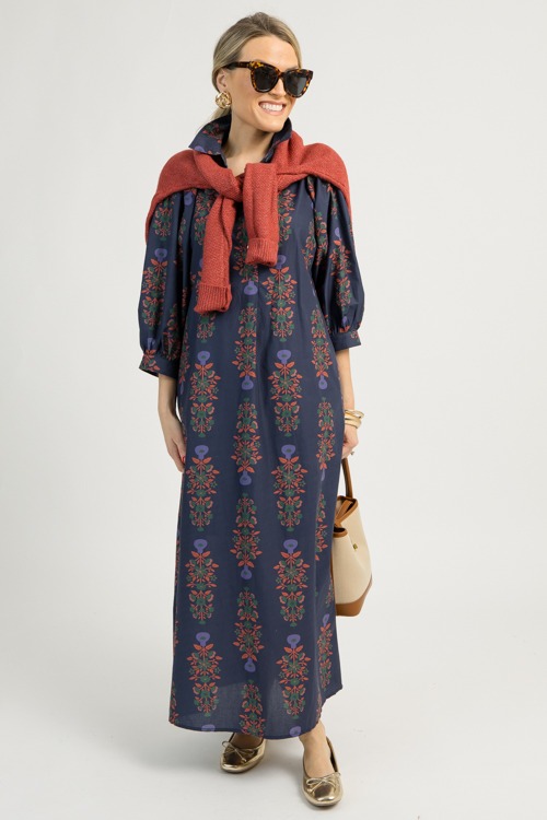 Deloris Floral Maxi, Navy