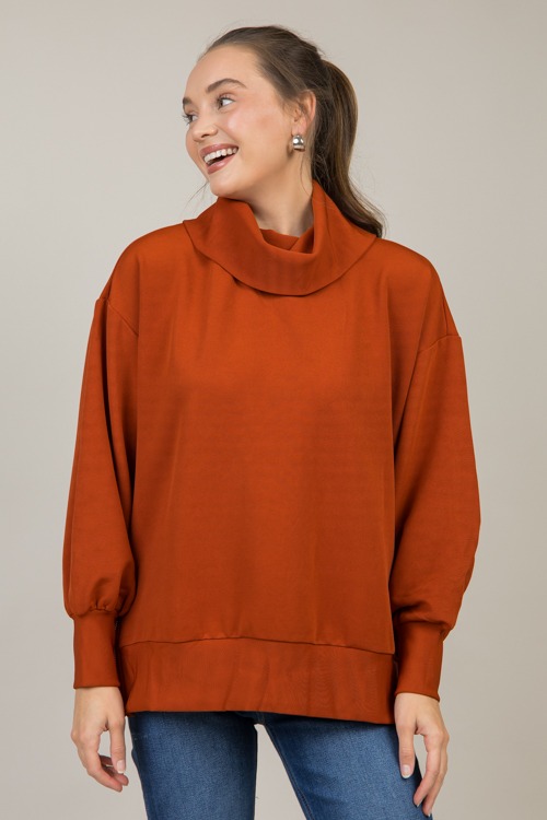 Can't Resist Zip Tunic, Rust