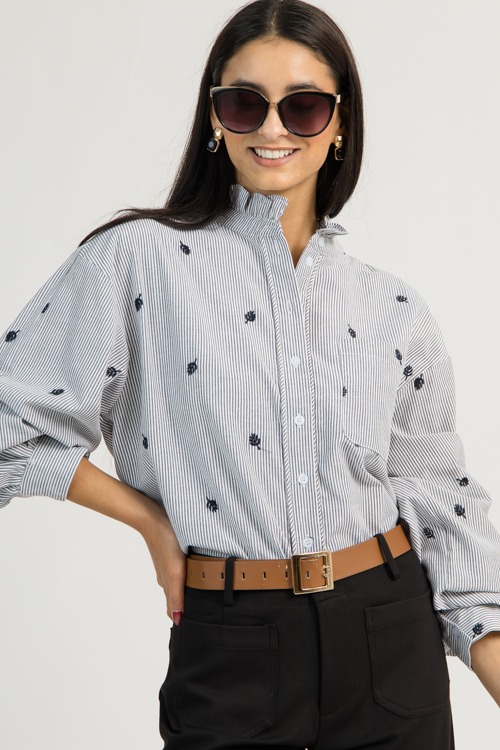Tracey Embroidery Button Down