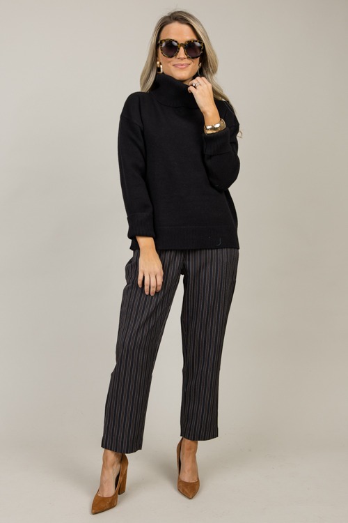 Pinstripe Pull-On Pants, Black - 1112-112h.jpg