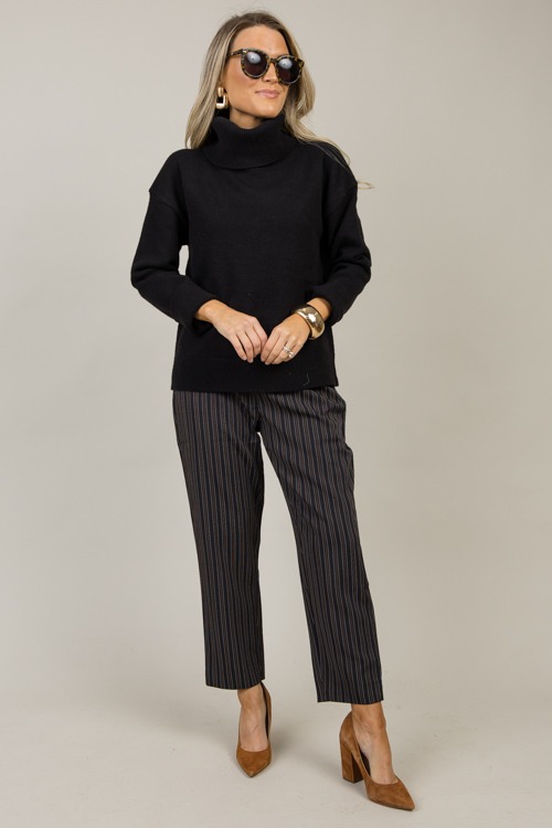 Pinstripe Pull-On Pants, Black - 1112-114.jpg