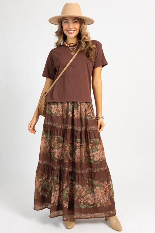 Jersey Cotton Tee, Choco