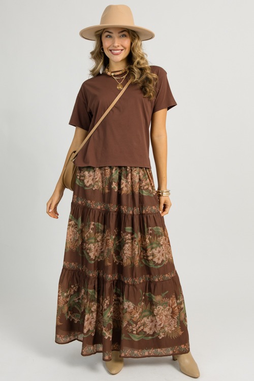 Jersey Cotton Tee, Choco