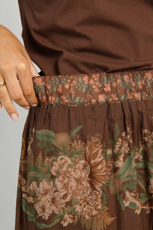 Tiered Floral Maxi Skirt, Brown - 1112-145.jpg