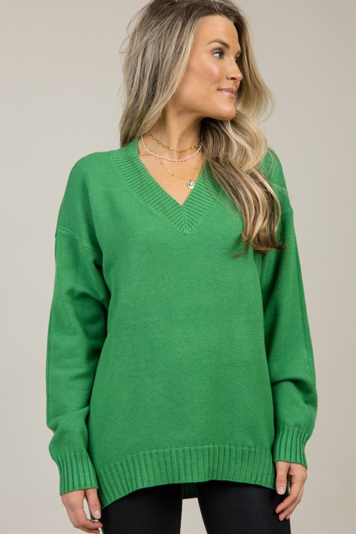 Nico V-Neck Sweater, Green - 1112-146.jpg