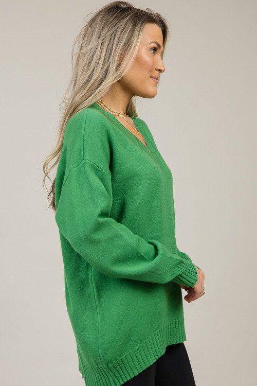 Nico V-Neck Sweater, Green - 1112-147.jpg