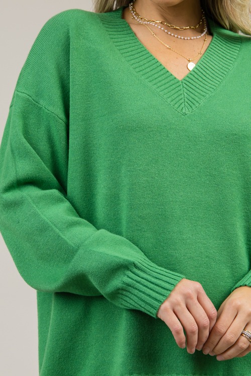 Nico V-Neck Sweater, Green - 1112-150.jpg