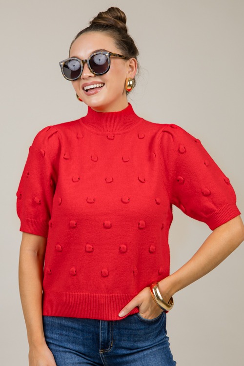 Raised Dots Sweater, Red - 1112-154h.jpg