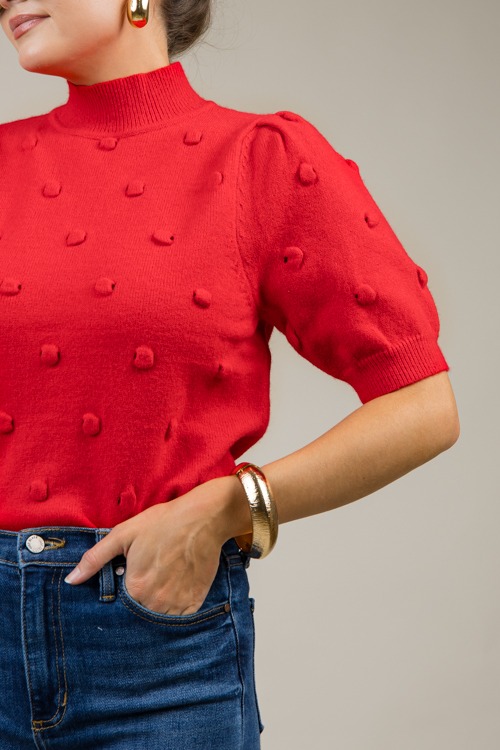 Raised Dots Sweater, Red - 1112-155.jpg