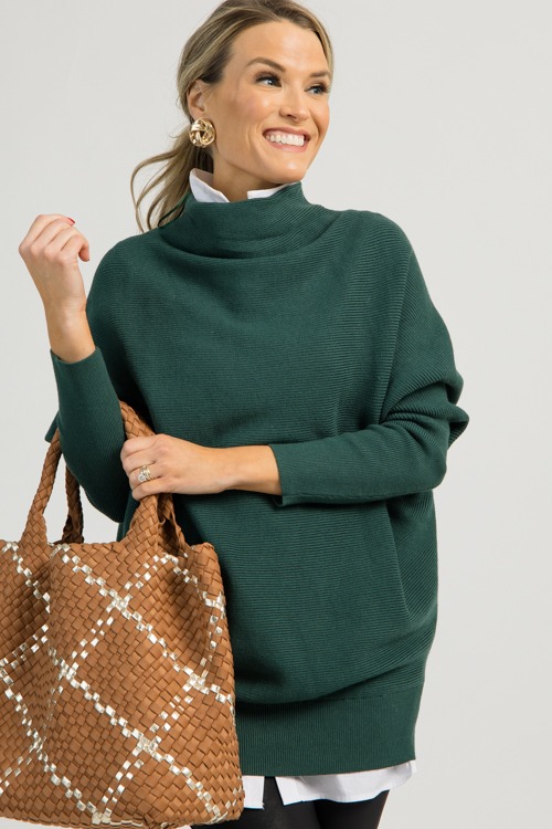 Dolman Mock Sweater, Hunter Green - 1112-42.jpg