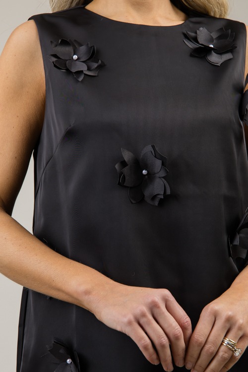 3 Dimensional Flowers Dress, Black - 1112-43.jpg