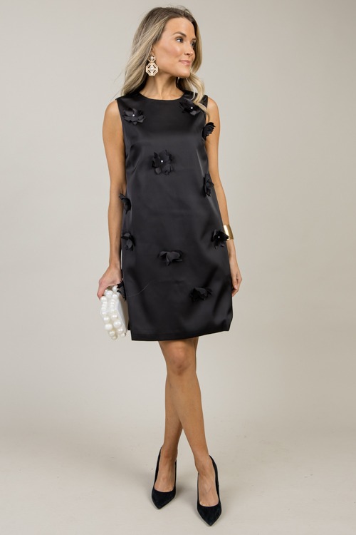 3 Dimensional Flowers Dress, Black - 1112-47.jpg