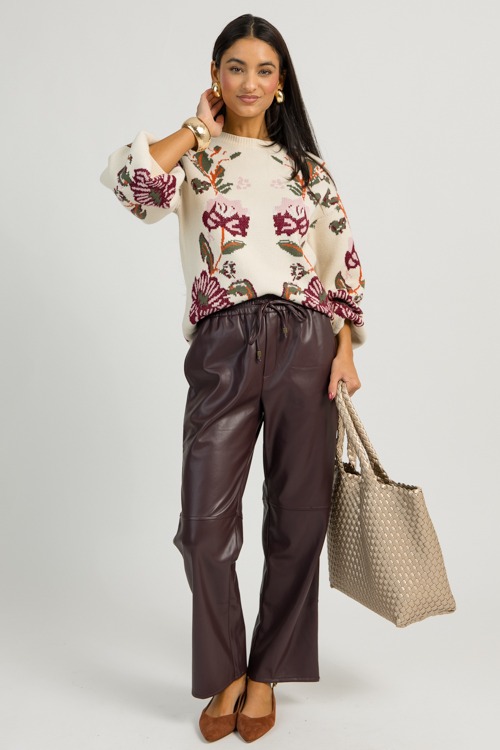 Pull-On Leather Pants, Maroon - 1112-61P.jpg