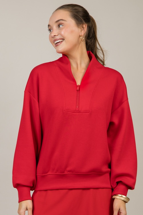 Scuba Half Zip Jacket, True Red - 1112-72.jpg