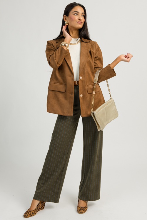 Gold Button Suede Blazer, Brown - 1112-76.jpg