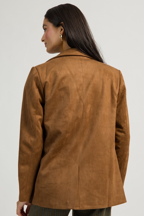 Gold Button Suede Blazer, Brown - 1112-80.jpg